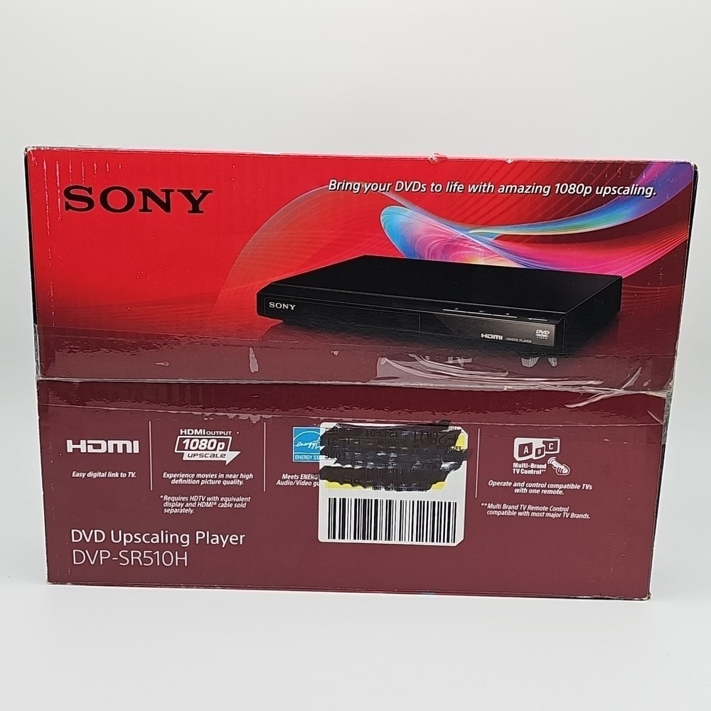 Sony DVP-SR510H Upscaling DVD/CD-R/RW/MP3/JPEG HDMI 1080p with Remote BNIB NIB